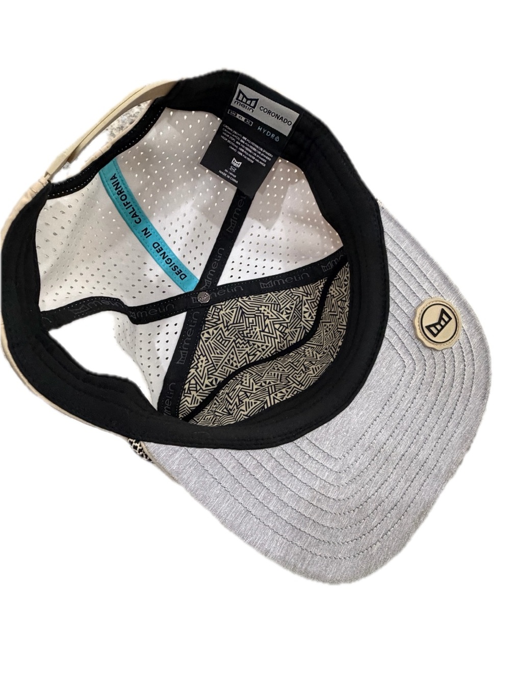 Melin Coronado Khaki Hydro Trucker Hat Neutral Minimal Mens Womens Unisex - Picture 6 of 7